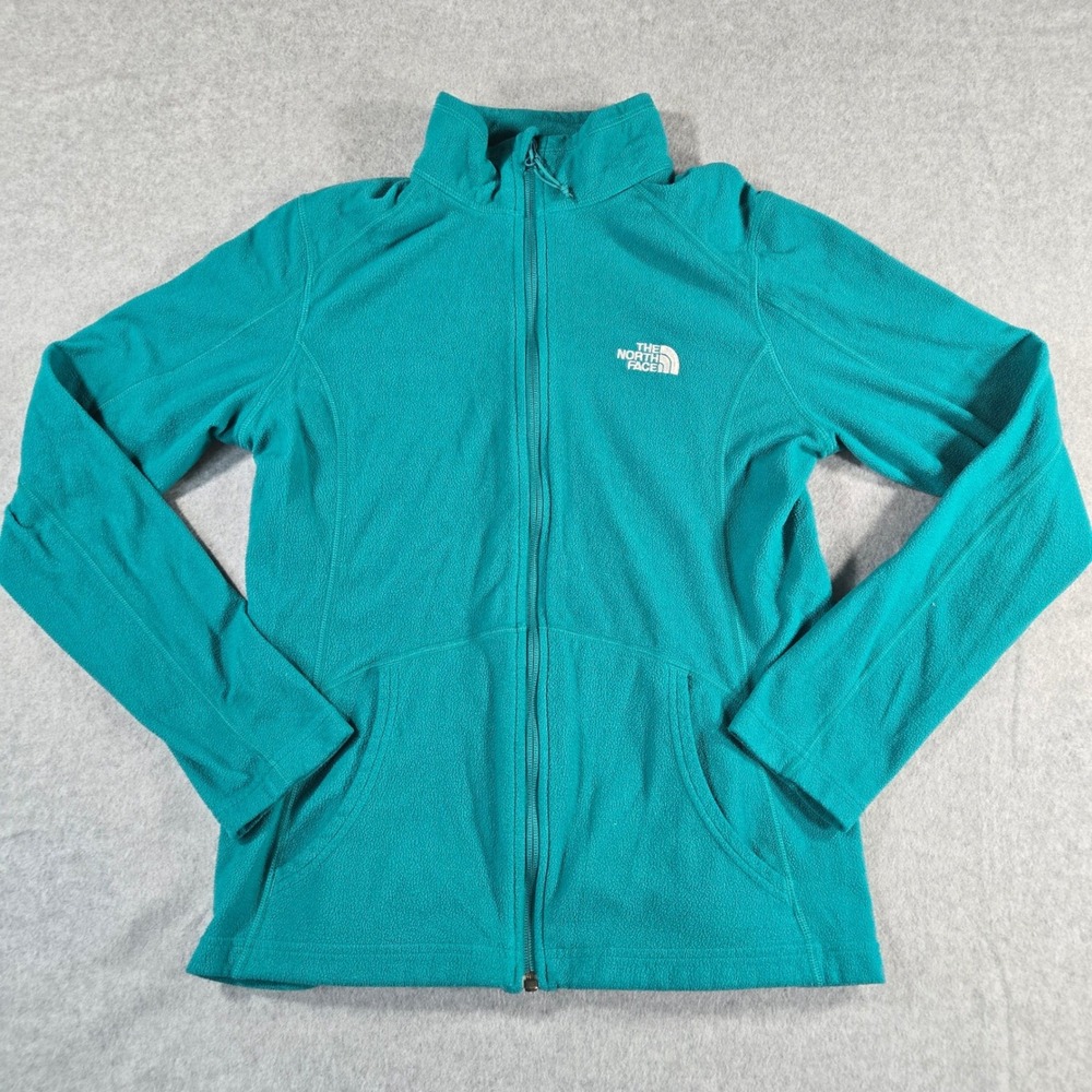 The North Face Womens Teal Green TKA 100 Full Zip Fleece Jacket Size M CF3F
